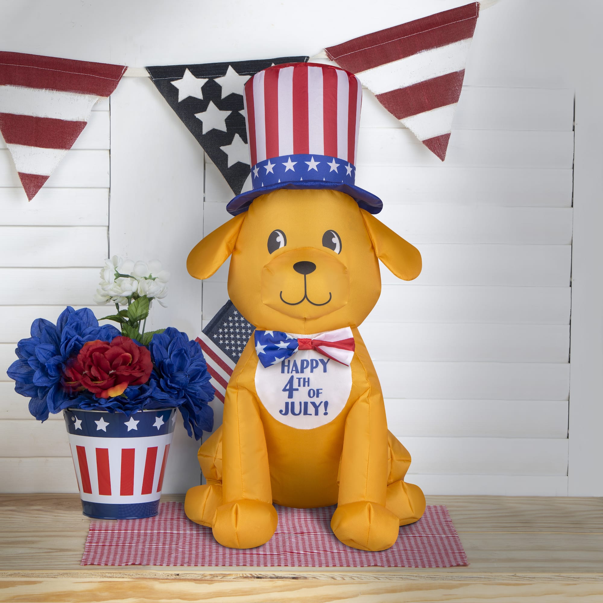 2ft. Airblown® Airdorables™ 4th of July Patriotic Dog